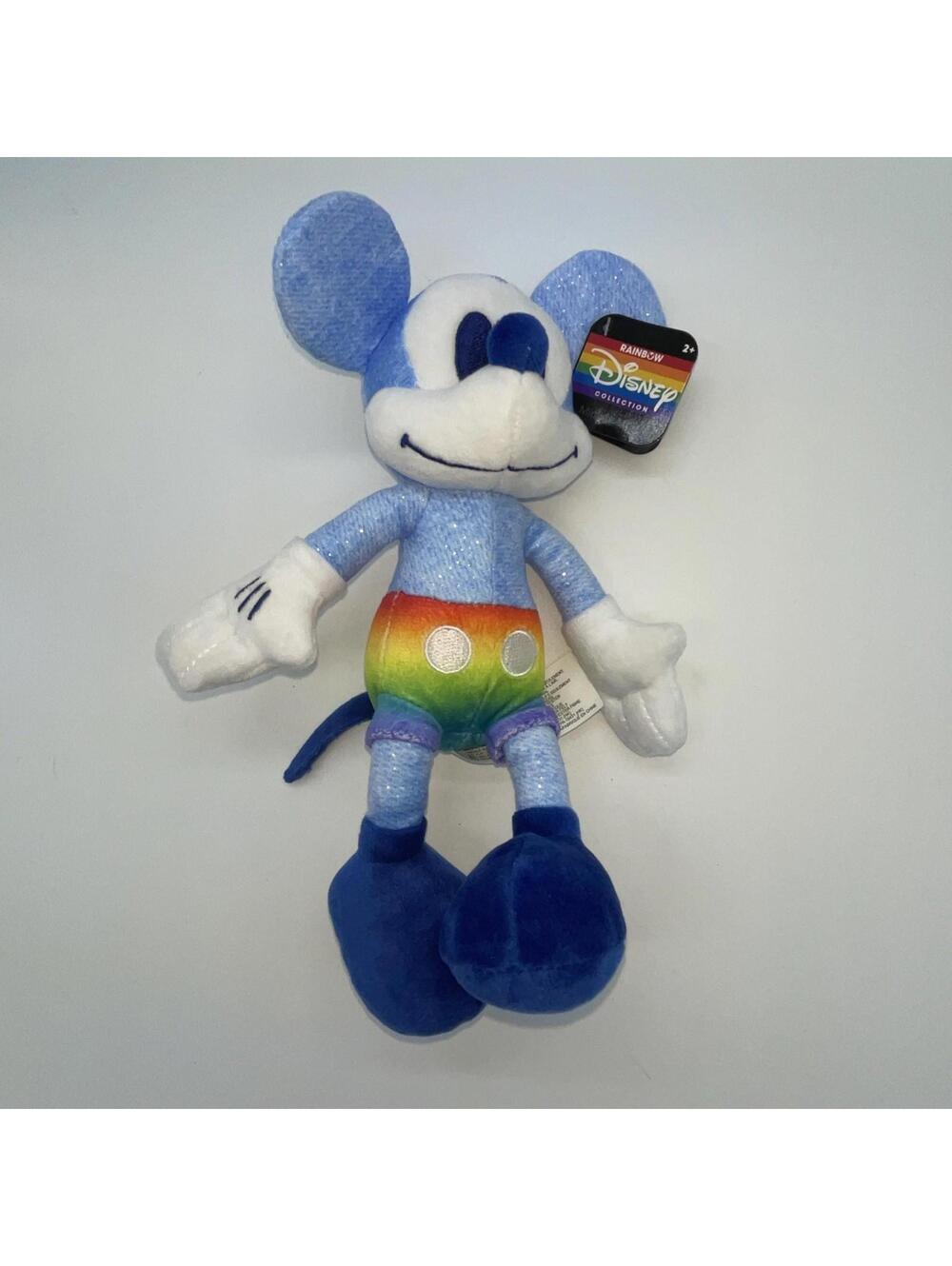 Disney Rainbow Collection Mickey Mouse 9" Plush Stuffed Animal Toy NWT